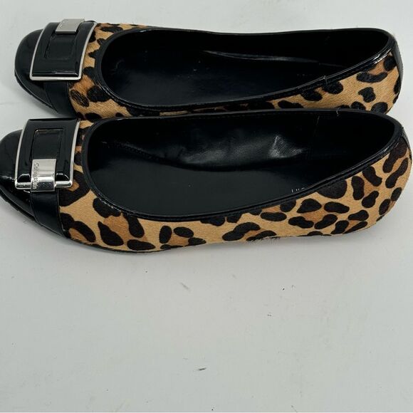 Calvin Klein Woman Camel Hair Leopard Print Casual Ballet Flats E2314 Sz 9.5 - Picture 4 of 7